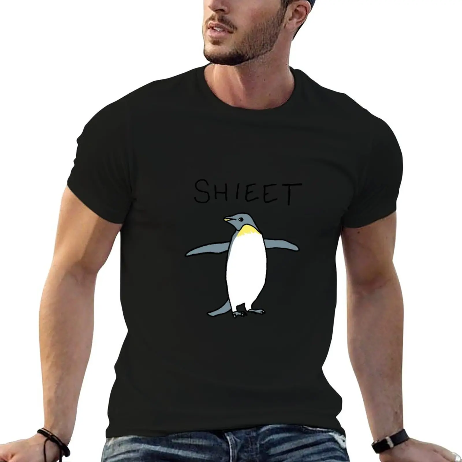 

Penguin Shieet T-Shirt t shirt man designer anime tshirt cotton tshirt 100% T-Shirt