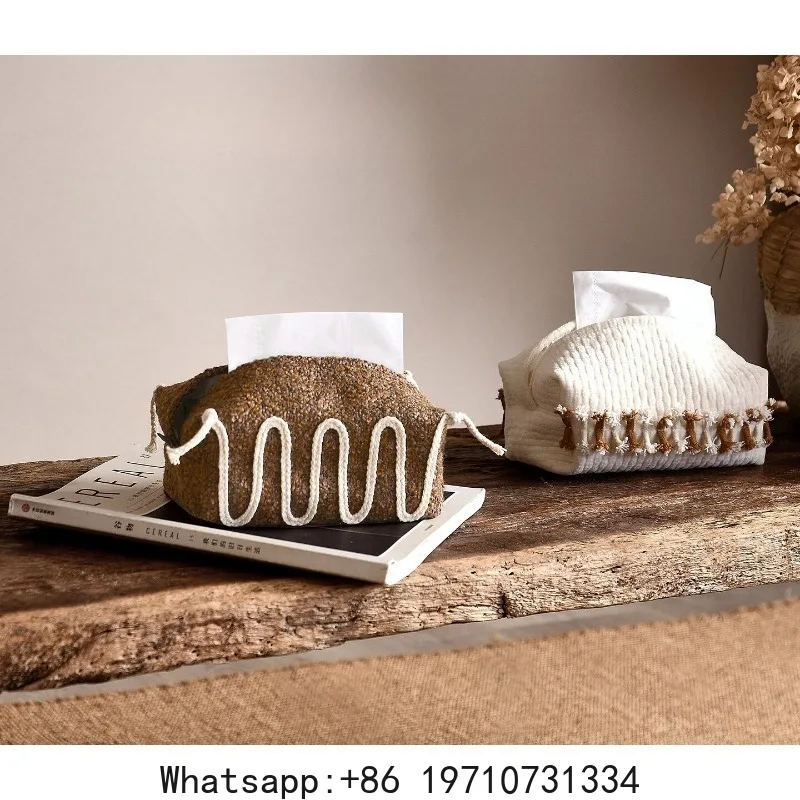 

Vintage Fabric Tissue Bag Extraction Tissue Box Home Decoration