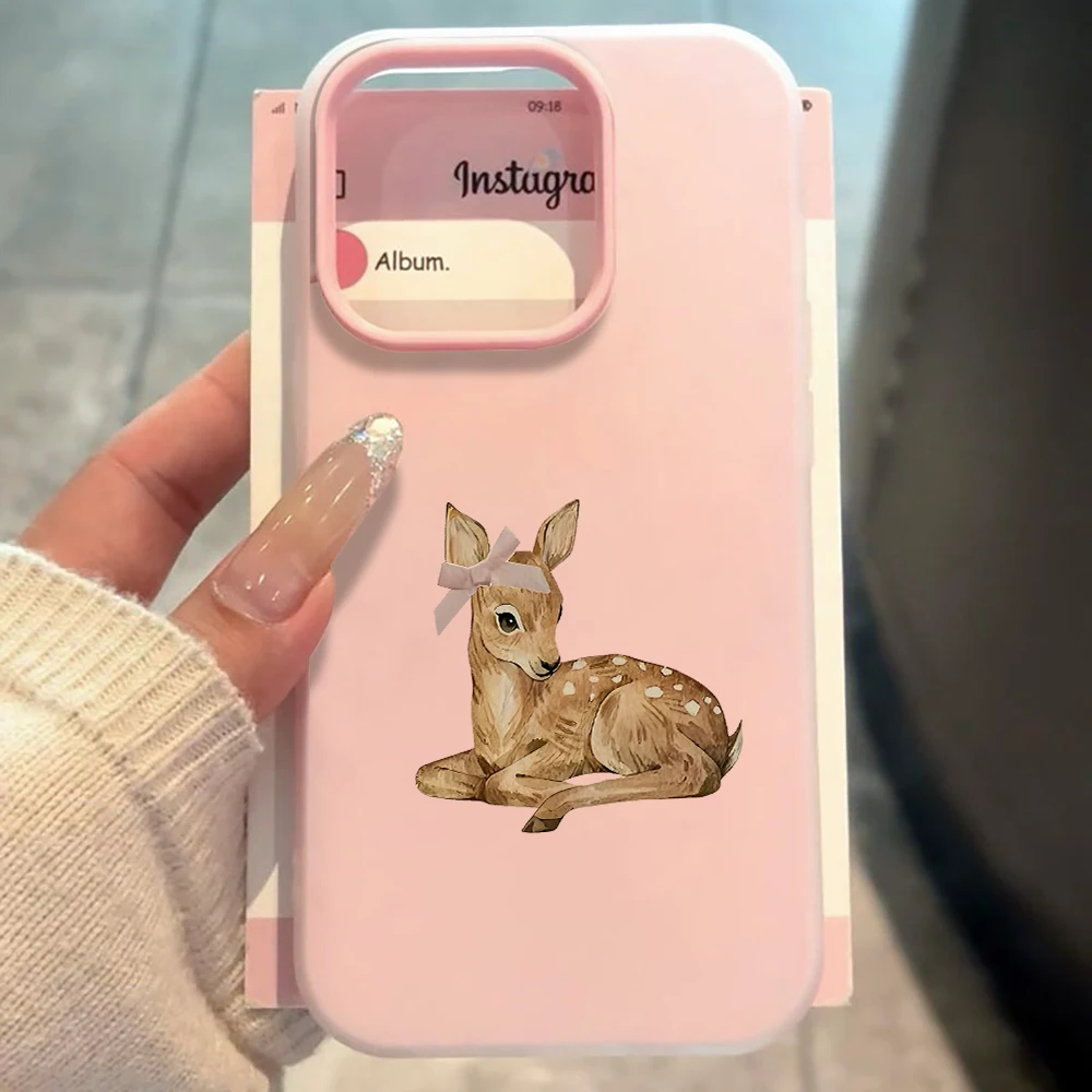 Cute Simple Sika Deer Phone Case for Samsung Galaxy A16 A15  S26 S25 S24 A55 A35 A36 A56 Ultra S23 S21 S22Plus Silicone Cover