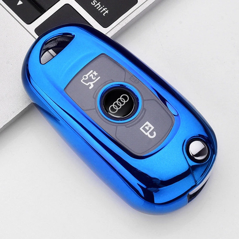 10PCS Car Key Emblem Sticker Auto Control Key Logo Decal Valve Cap For Audi A6 Q3 Q7 8P 8V 8L A5 A4 R6 RS A1 A7 A8 Q2 RS B3 B7 S