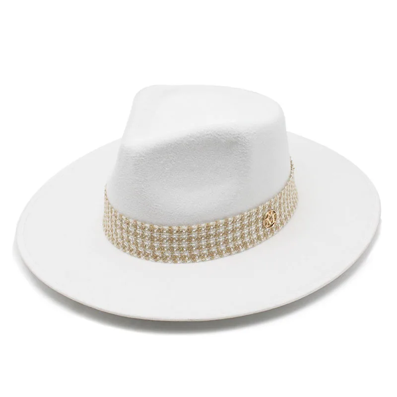 Hat Winter New Hemming Top Hat Men And Women Big Brim British Style Woolen Gentlemen S Hat