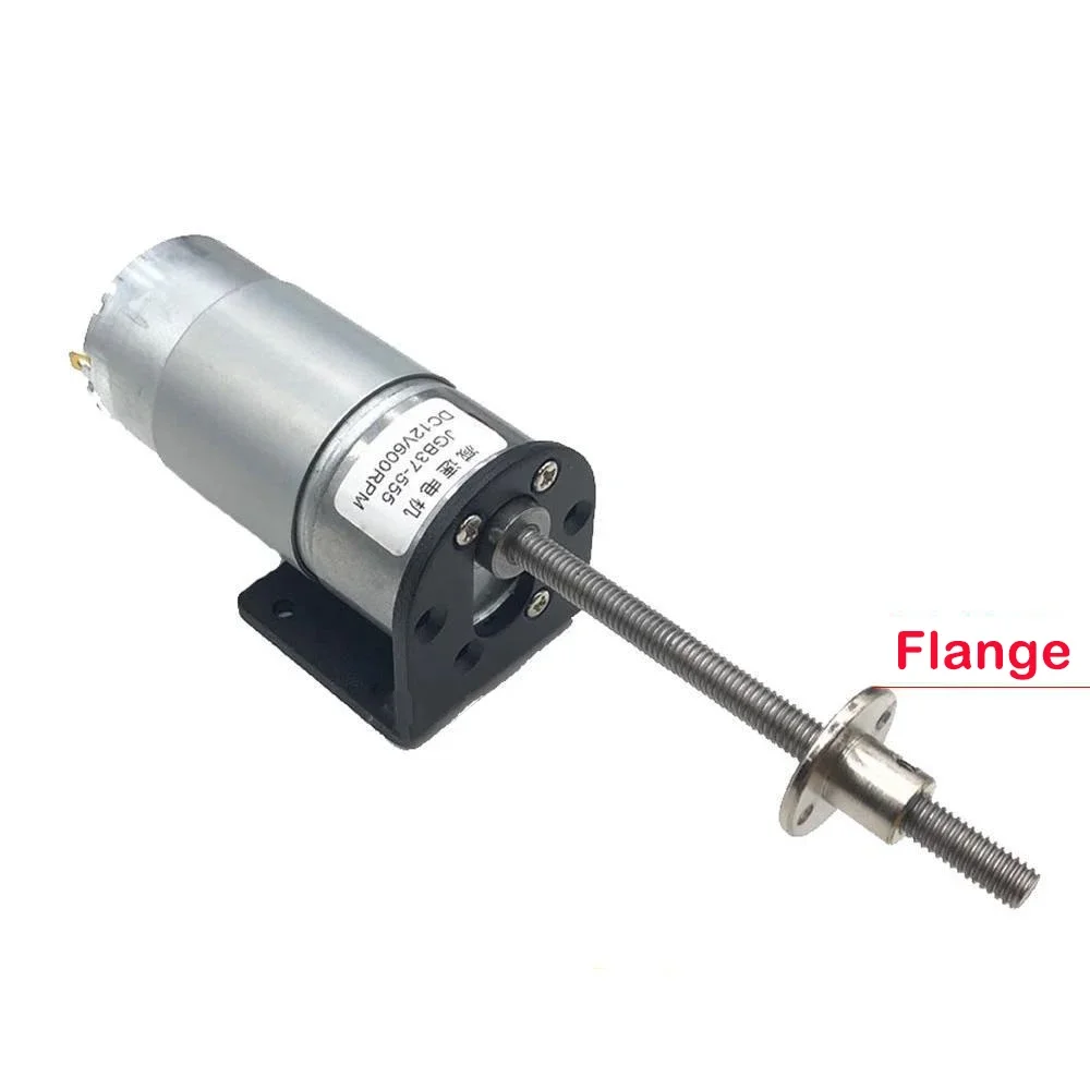 Long Lead Screw Shaft DC MOTOR Permanent Magnet Brush 3 Months with Flange JGB37-555 SZCMMOTOR Max 25kg.cm 0-960RPM