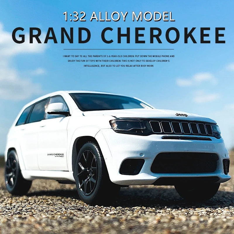 

1:32 Jeeps Grand Cherokee модель внедорожника из сплава, литой и игрушечный автомобиль, металлическая Игрушечная модель автомобиля, имитация игрушки в подарок