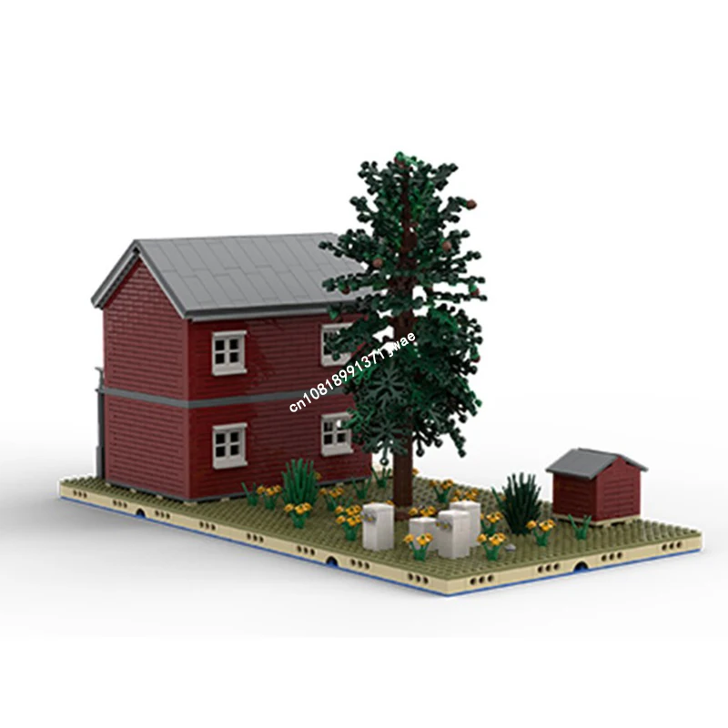 새로운 도시 뜨거운 판매 스트리트 뷰 Moc 모듈식 제재소 사무실 모델 맞춤형 퍼즐 Diy 크리 에이 티브 아이디어 어린이 장난감 생일 선물
