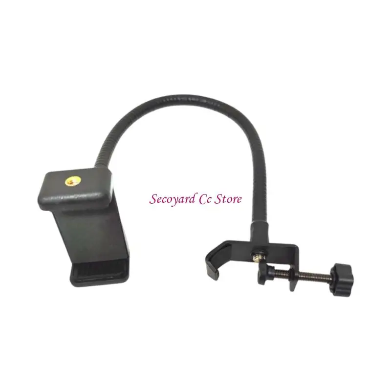 N3UC Universal Microphone Holder Stand Offer 360 Degree Rotating Capability Anti Slip Grip for Enhances Stability During Use
