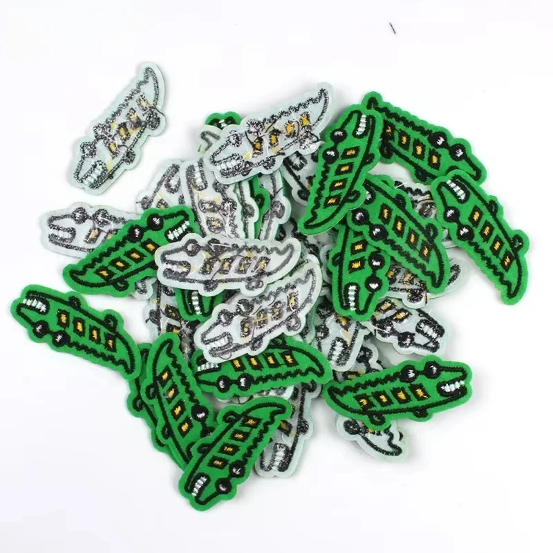 20 pièces/lot Anime petit luxe broderie Patch tournesol Crocodile chemise sac chapeau robe vêtements décoration artisanat bricolage Applique