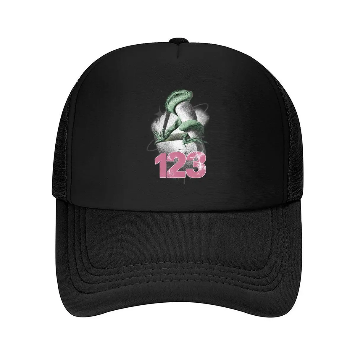 Green Snake 123 Abstract Graphic Mesh Baseball Cap Hip Hop