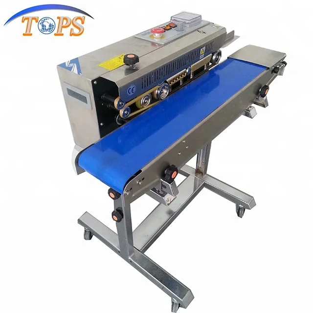 

Shanghai Continuous Vertical Aluminum Foil Bags Plastic Polythene Sachet Pouch Heat Band Sealer Sealing Machine