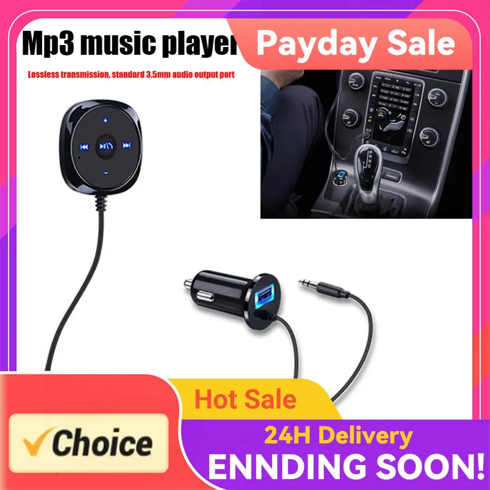 Car Bluetooth-compatible Audio Receiver Handsfree Car Bluetooth-compatible Player Auto Accessories for Car Stereo with AUX IN