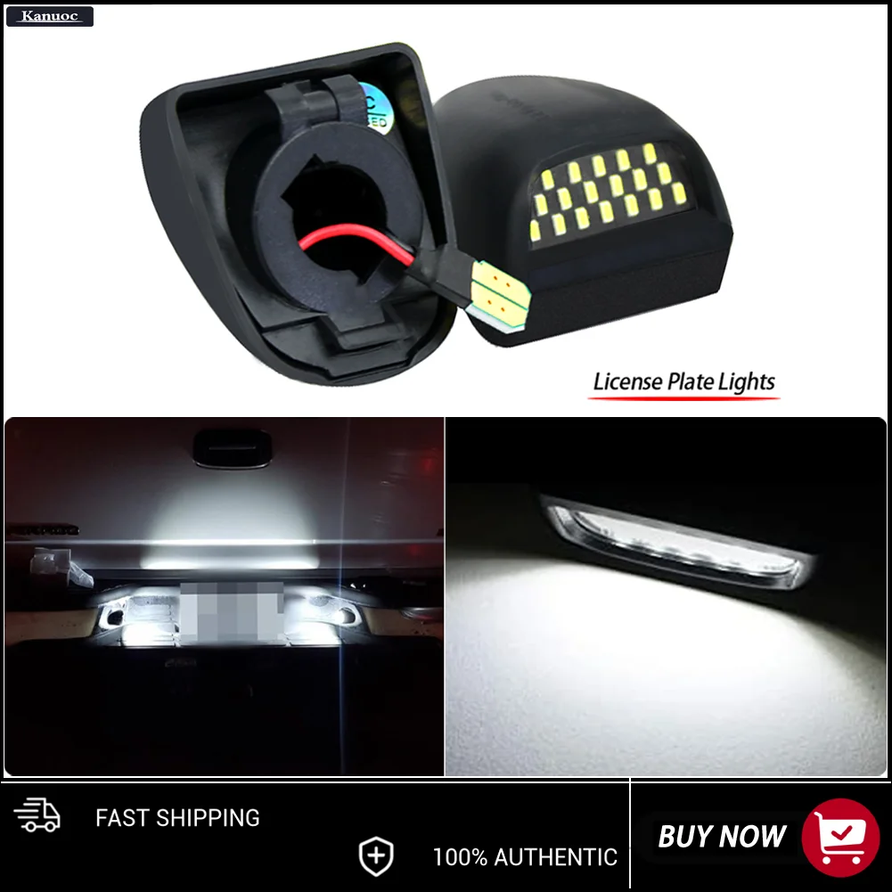 2Pcs Ultra Bright 12V LED License Plate Lights For Chevrolet Silverado/GMC Sierra Yukon/Cadillac Escalade