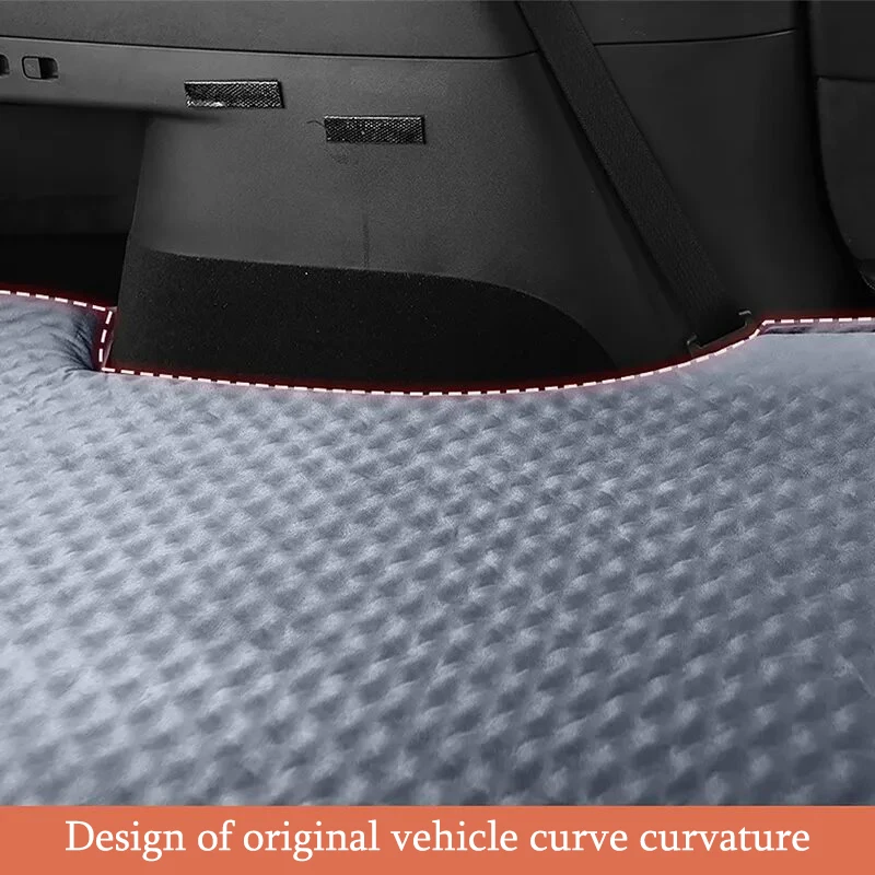 For Tesla Model Y Inflatable Air Mattress Outdoor Camping Air Cushion Bed Suede Fabric Car Travel Bed Car Interior Accessories