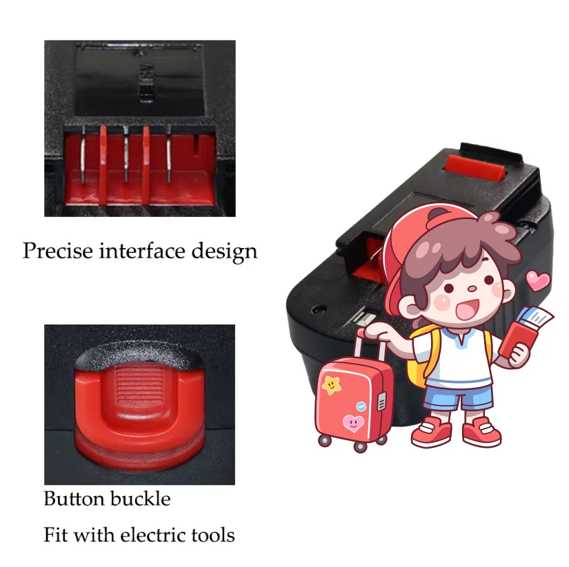 

8000mAh Power Tool Battery HPB18-OPE FS1800CS FS1800D FS1800D-2 FS1800ID A18 A1718 A18NH HPB18 For Black&Decker 18V