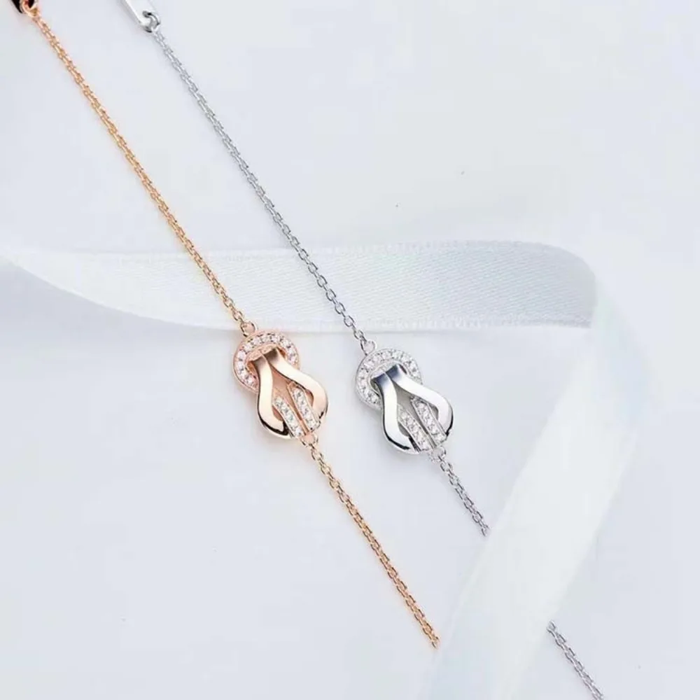 Original Luxury Chance Infinie Jewelry - Charming Women's Bracelet with Diamonds and Twisted Shapes for Couples - Holiday Wear