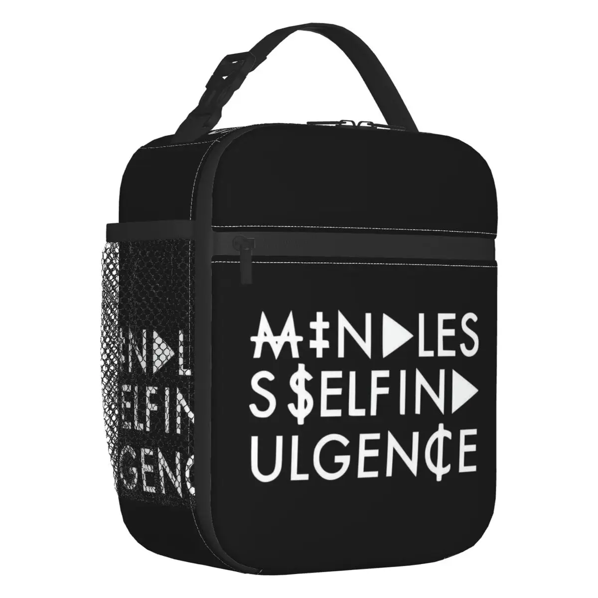 Custom Msi Mindless Hip Hop Punk Rock Self Indulgence Insulated Lunch Bag Picnic Electro Waterproof Cooler Thermal Lunch Box