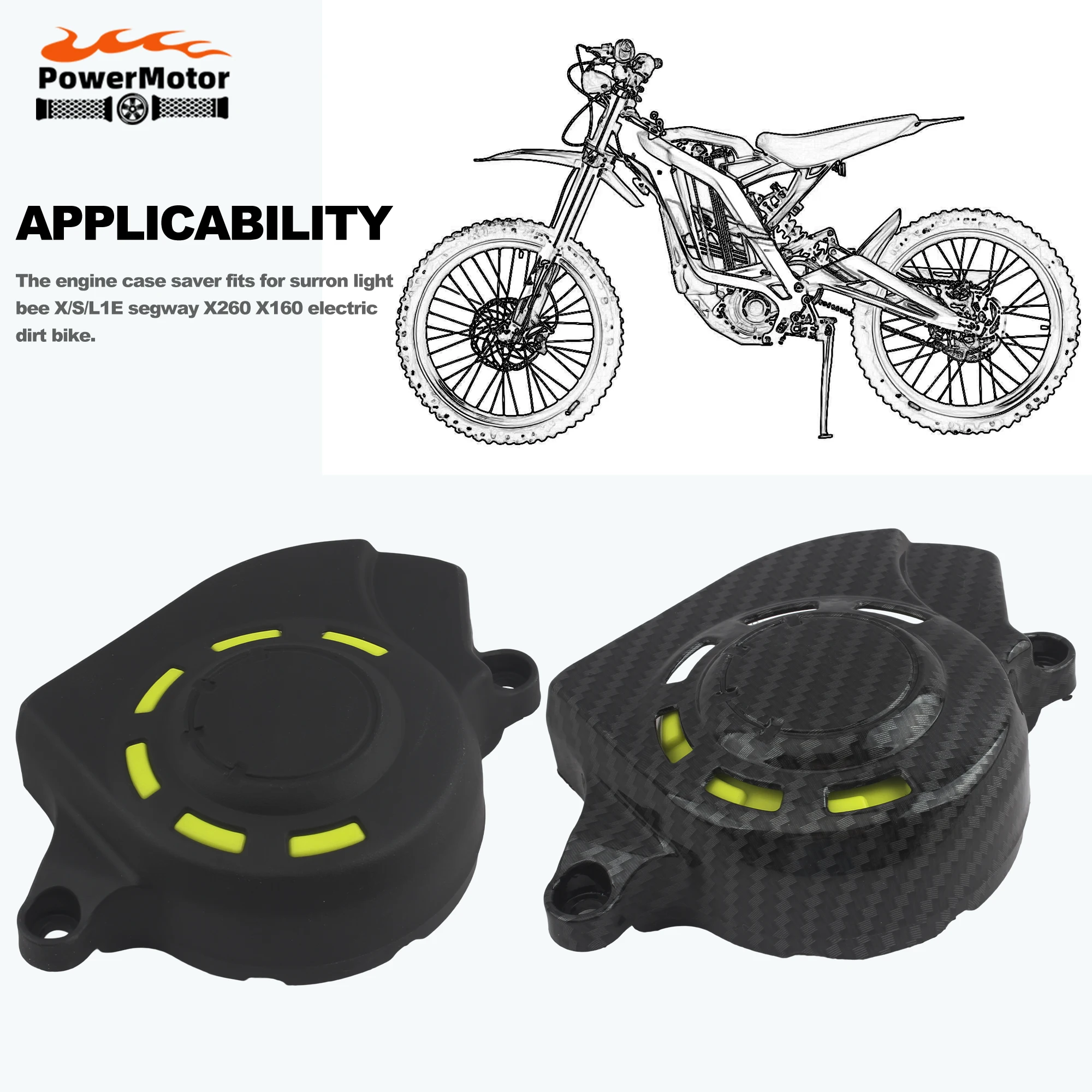 

For Surron Electric Bike Motor Pulley Guard Sprocket Protection Cover Moto Engine Case Saver Cover For Sur-Ron Light Bee S & X