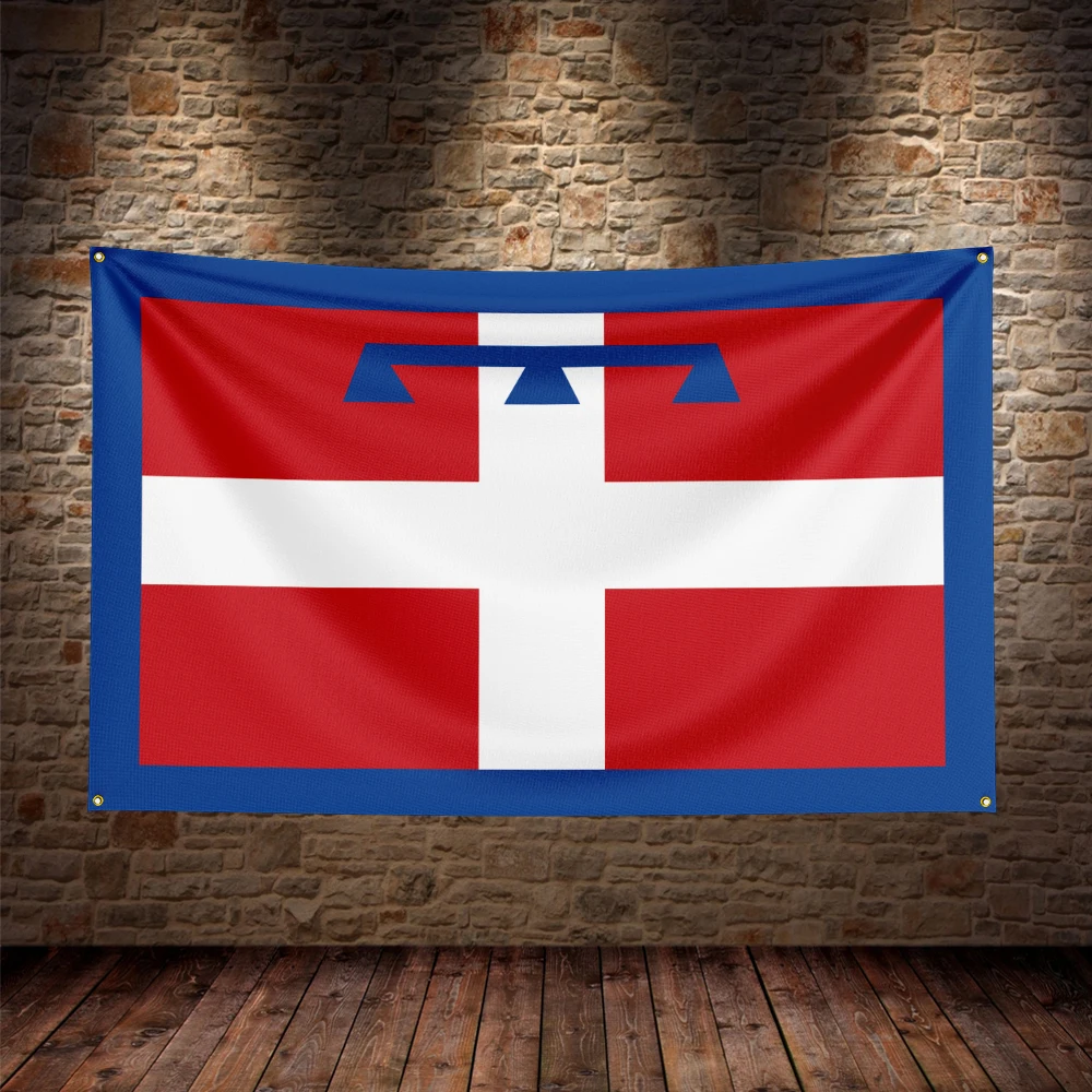 

Single sided printed Italian county flag of Piedmont wall decoration