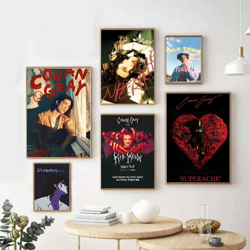 Singer C-Conan Gray Vintage Posters Sticky Vintage Room Home Bar Cafe Decor Kawaii Room Decor