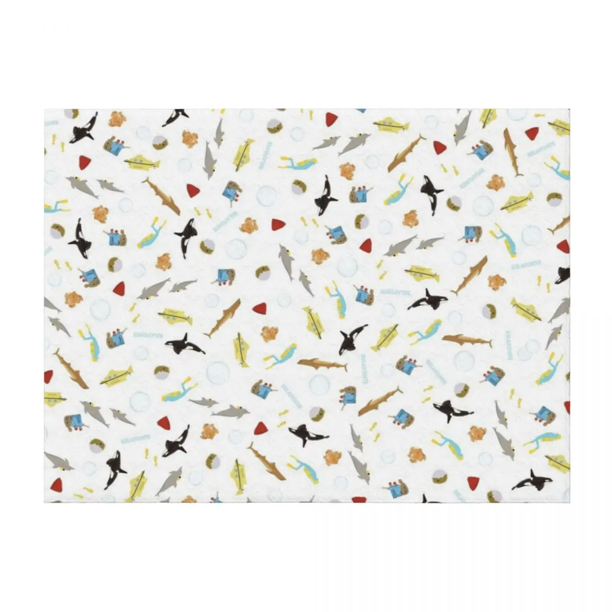 

The Life Aquatic with Steve Zissou: Repeat Pattern Throw Blanket for babies Furrys decorative Moving Blankets