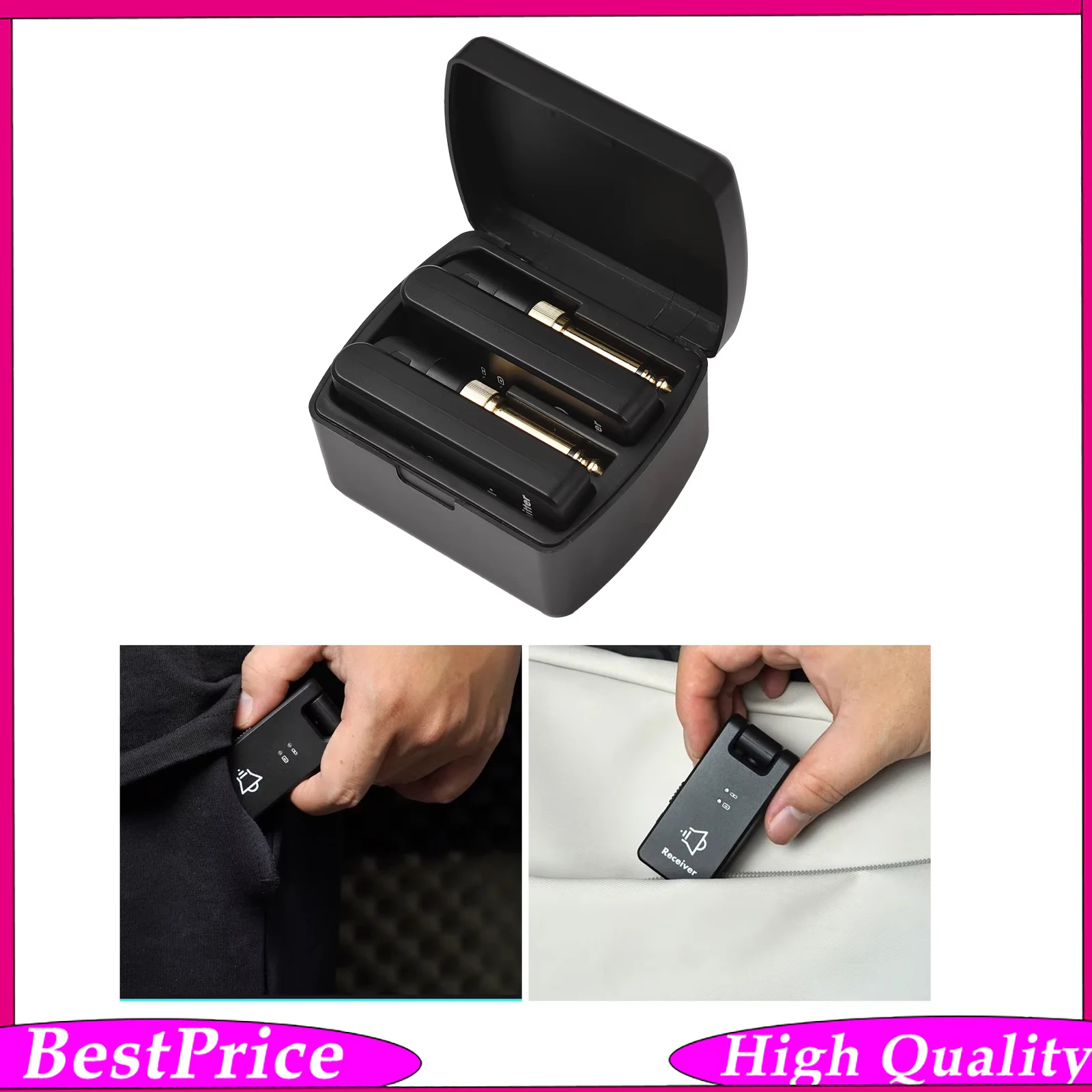 M-VAVE WP-8 2.4GHz Wireless Guitar System Electric Guitar Receiver Transmitter Charger Box 2 in 1 Plug for Stage Studio Practice