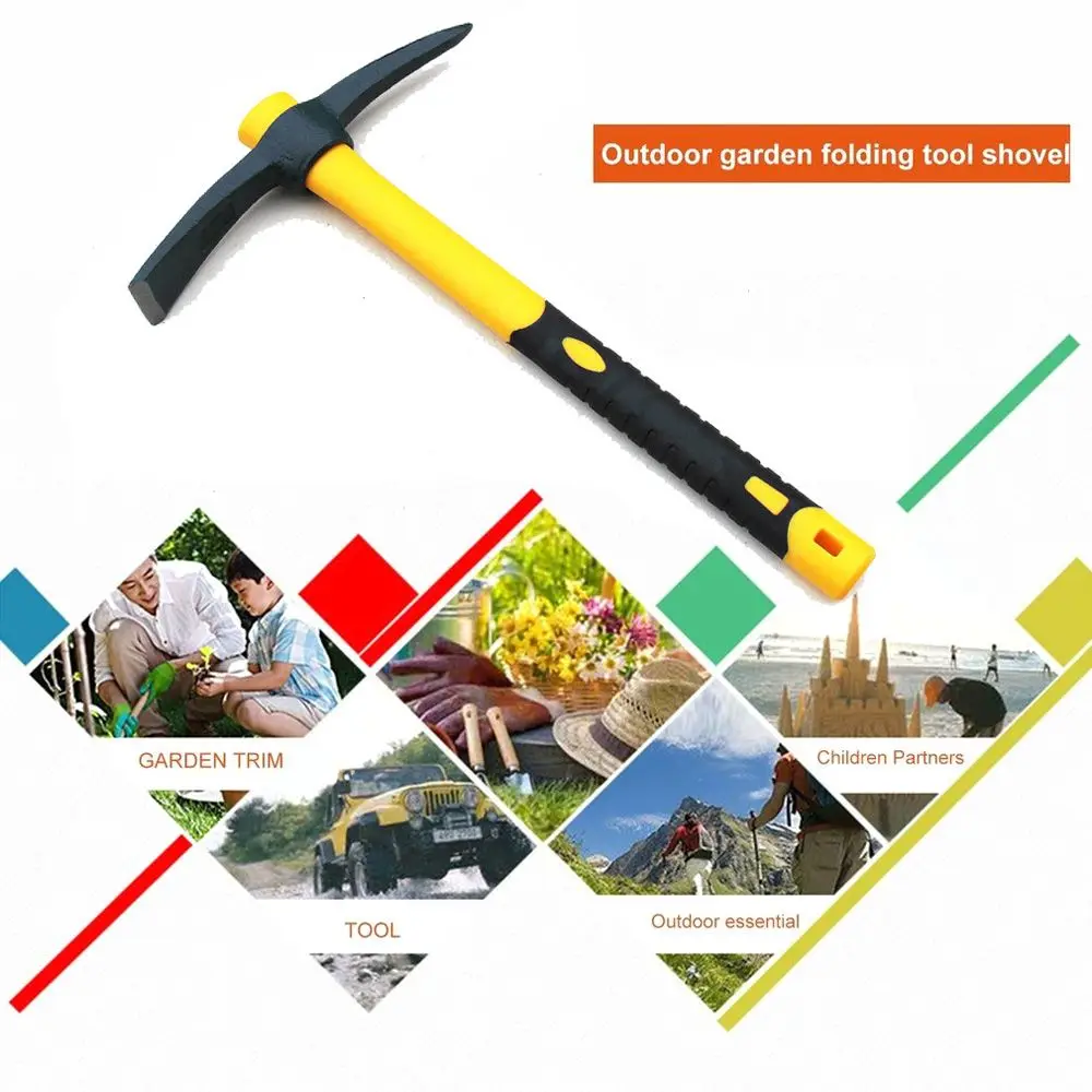 

Мотыга-кувалда с ручкой из стекловолокна для сада, огорода и кемпинга, инструмент для посадки