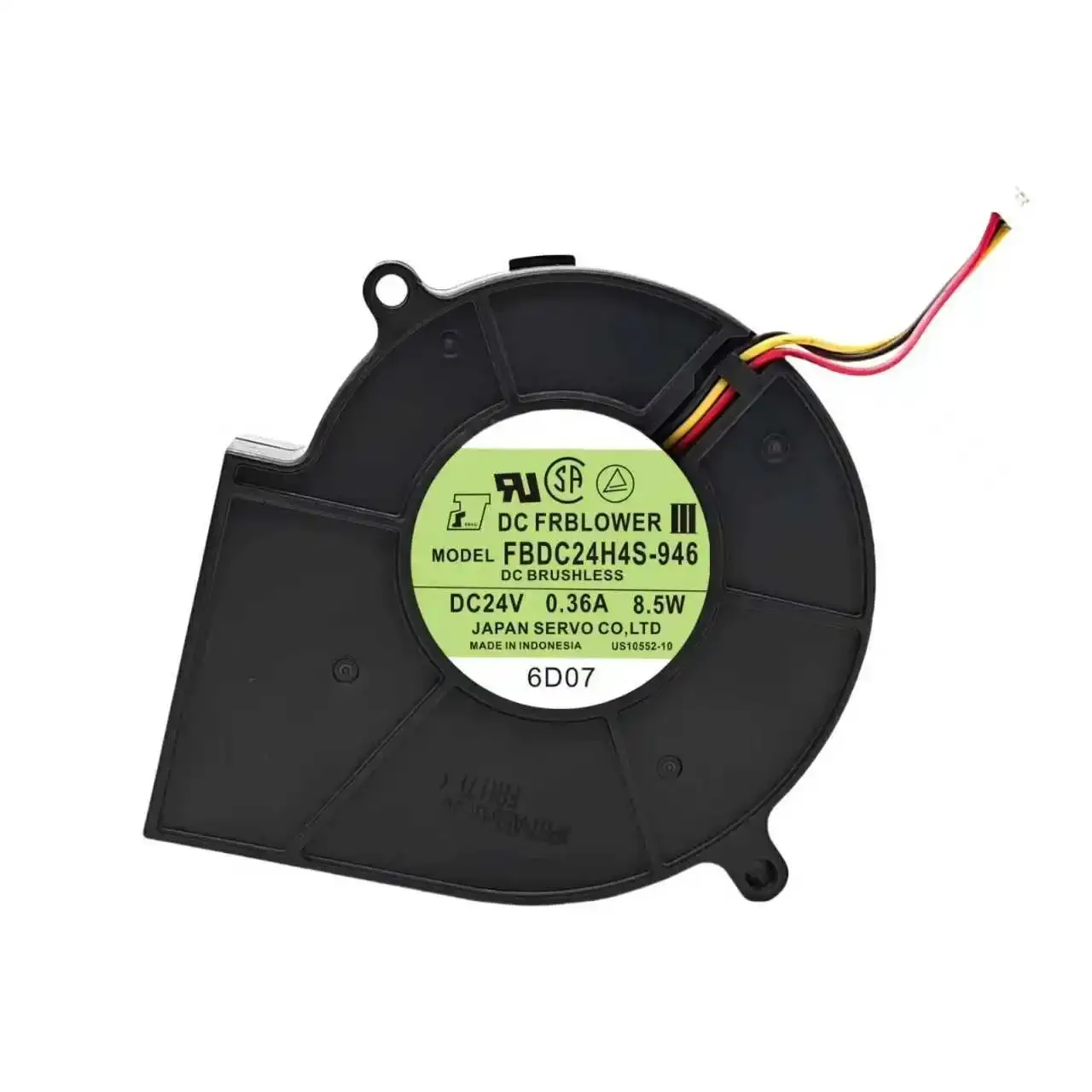 LY SERVO FBDC24H4S-946 97x97x33mm 24V Heavy-Duty Blower Fan - 8.5W Cooling, 3712 RPM 97x97x33 Blower​