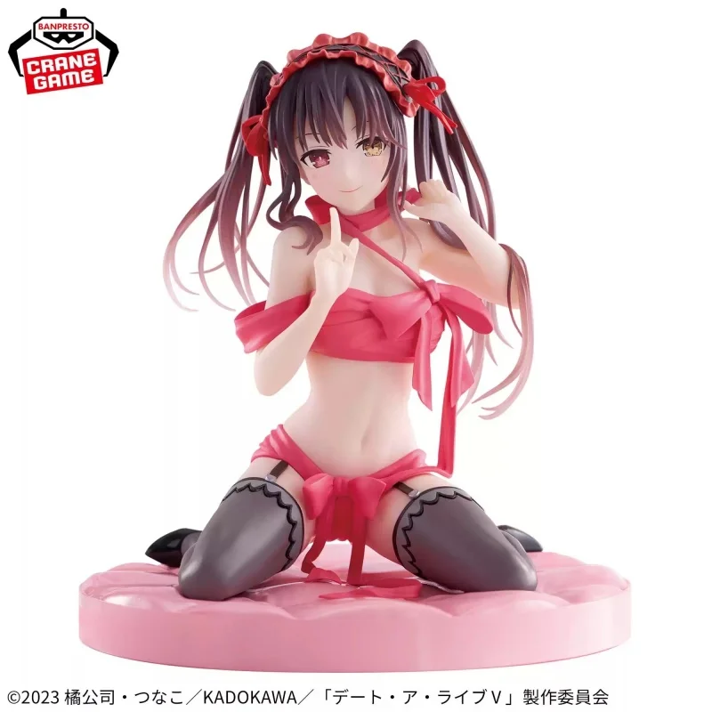 

Bandai Original Genuine Banpresto Anime Date A Live Pen Friends Tokisaki Kurumi Sweet Silk Wear 13cm Model Toy Figures Gifts