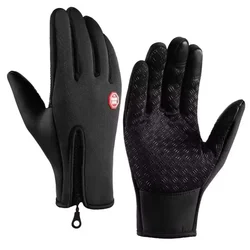 Otoño Invierno guantes de moto mujeres a prueba de viento antideslizante pantalla táctil polar mantener caliente para guantes de trabajo hombres deportes bicicleta