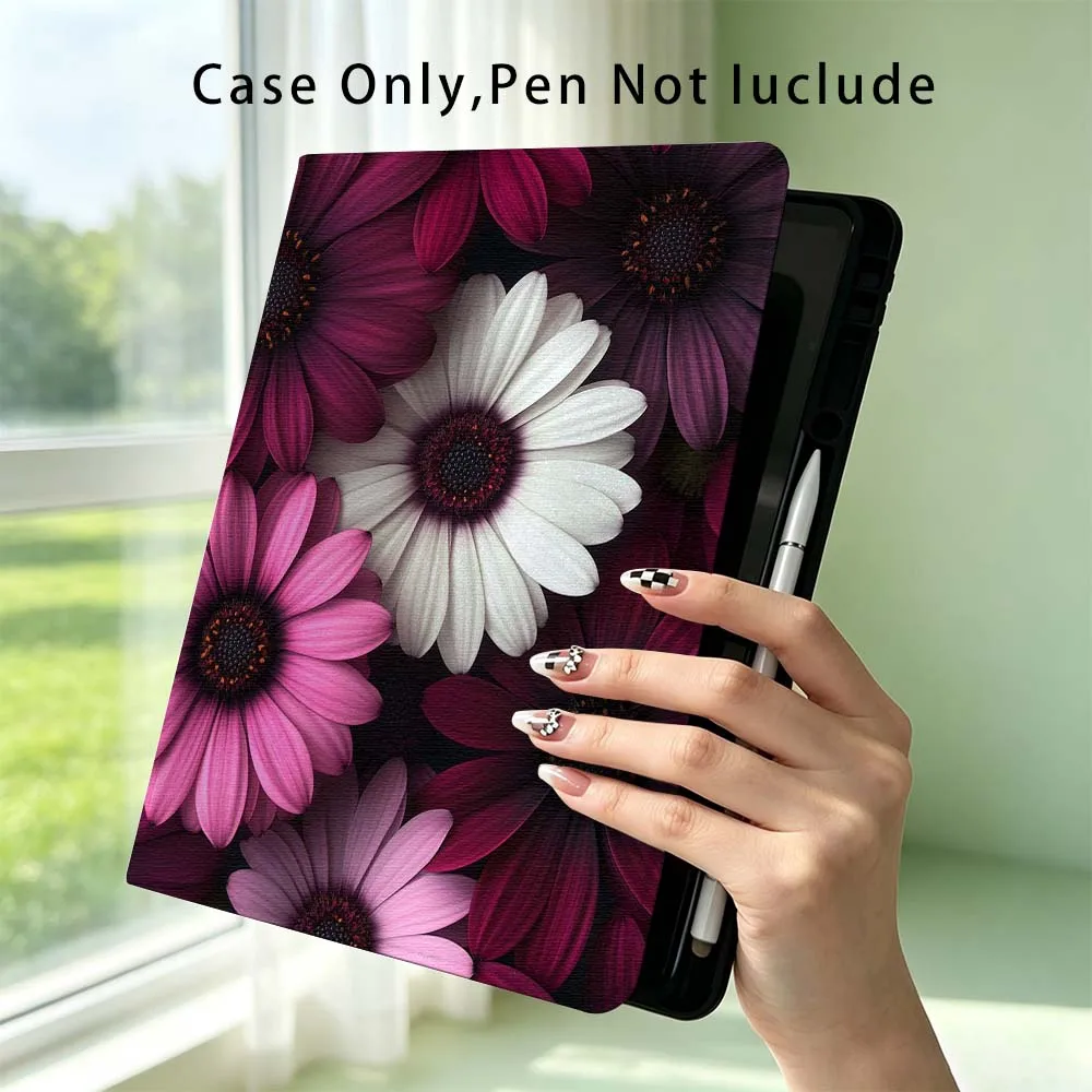 Creative Design Flower Picture Popular For Huawei MediaPad MatePad Honor Pro V6 9 V8 X9 X 10 13.3 11 Inch Pen Tray Tablet Case 3