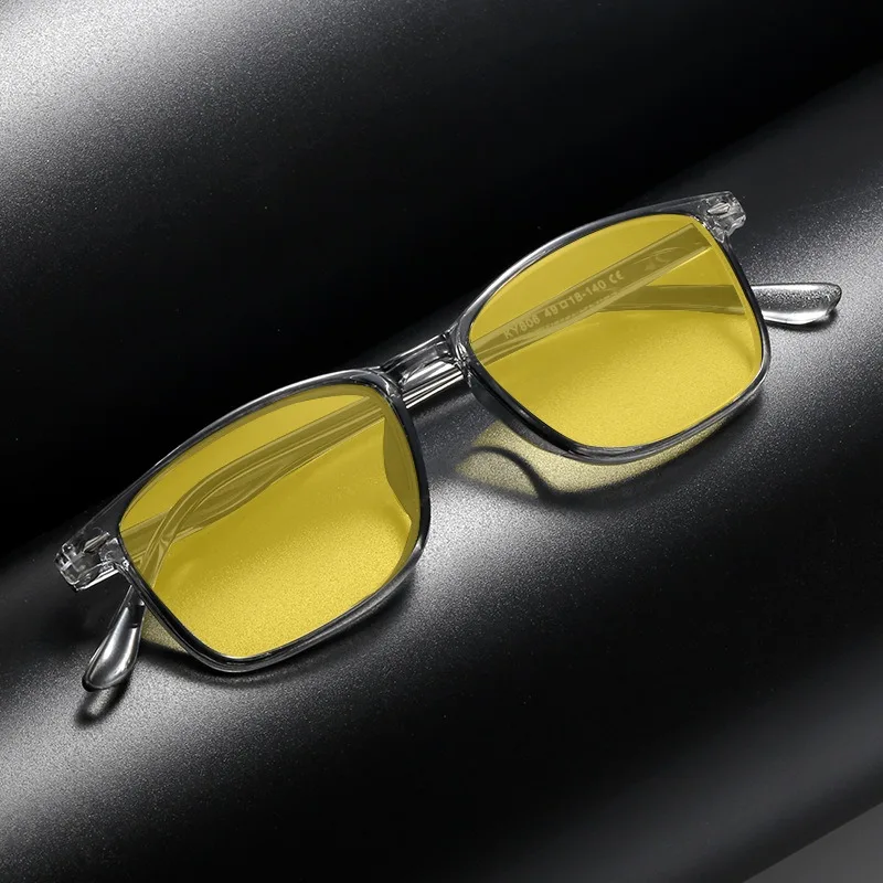 Stylish Minimalist Square-Frame Glasses Unisex Ultra-Lightweight Eye Protection with Anti-Blue Light Eyewear Orange-Red Lenses