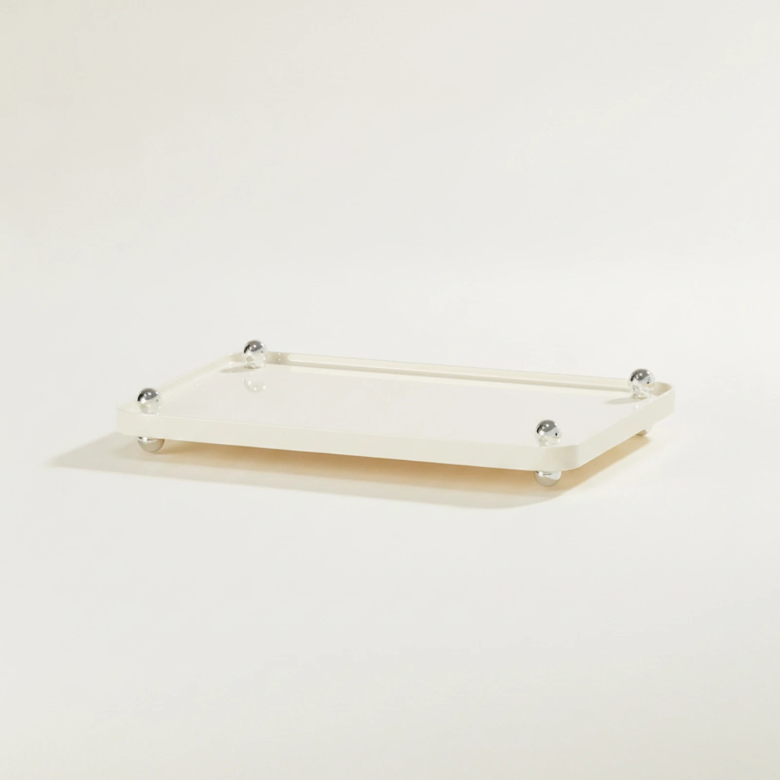Vanity Tray Glossy Valet Tray Tabletop Organizer Rectangular Organizer Compact for Entryway, Dresser