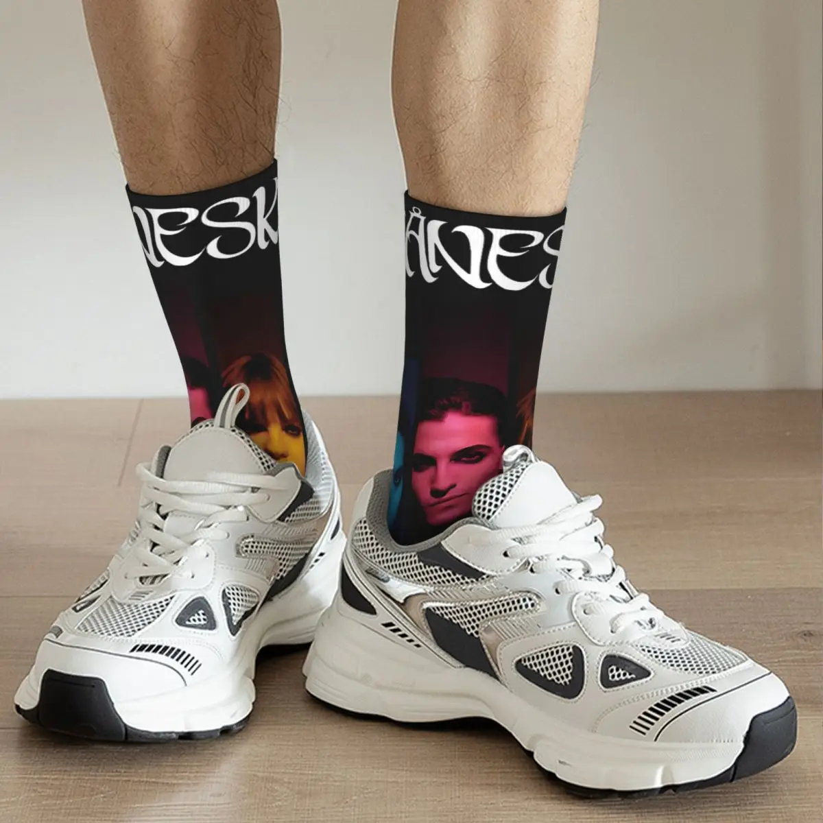 M-Maneskin-Chaussettes de compression pour hommes, Elin, Vintage, Cool Music, Quality Pattern, Crew, Nouveauté