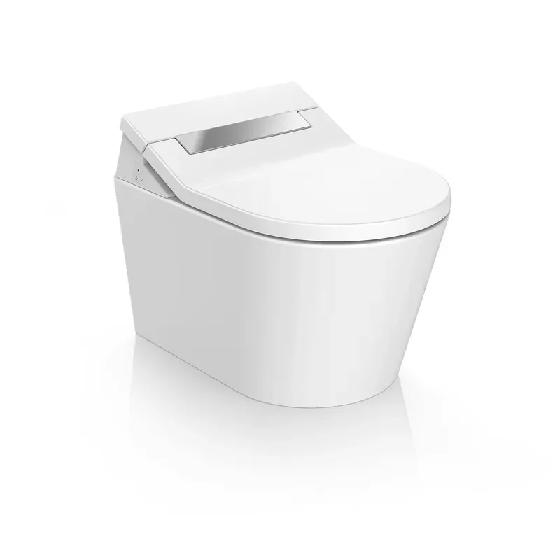 Electric Smart Toilet Seat Cover with Remote Control Heated Bidet Function Automatic Cleaning Modern Bathroom Accessories