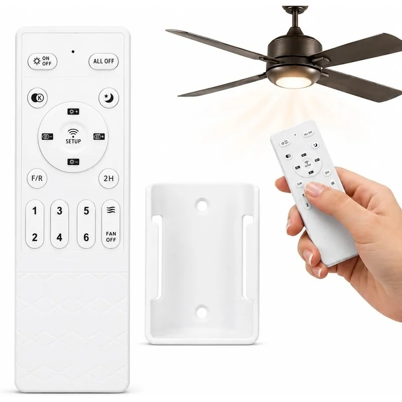 DT98 433MHz Ceiling Fan Remote Replacement 3 Speed Fan Remote Control for DC Ceiling Fans Adjustable for Airflow
