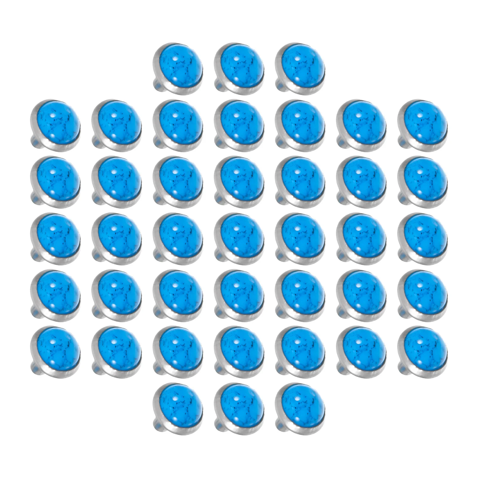 

100Pcs Turquoise Rivets 8mm Anti-Rust Crash Nails Spots Studs DIY Accessories for Jewelry Clothing Shoes Bags