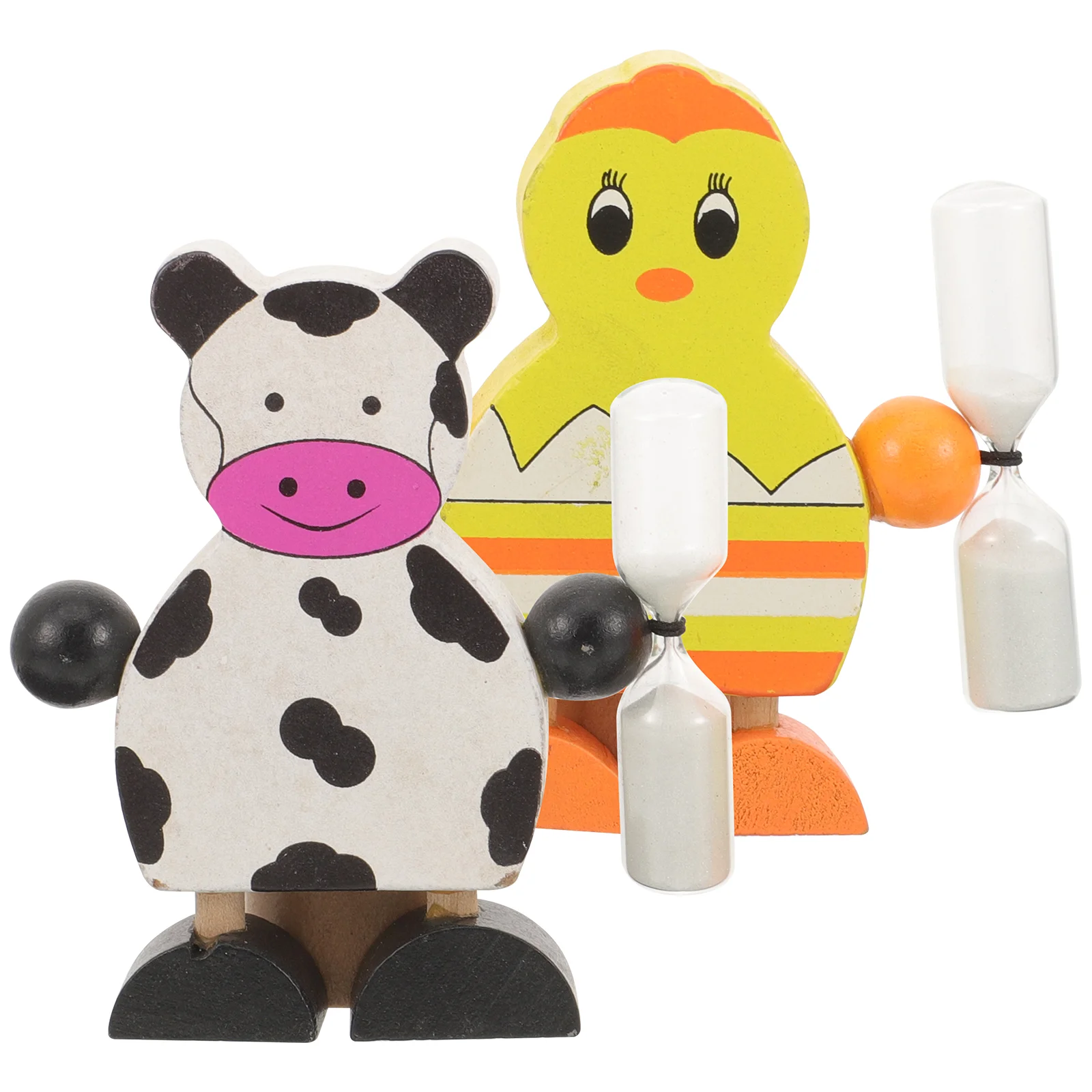 2Pcs Countdown Sand Timer Cute Hourglass Multi-function Sand Timer Cute Hourglass (Random Style) toothbrush timer