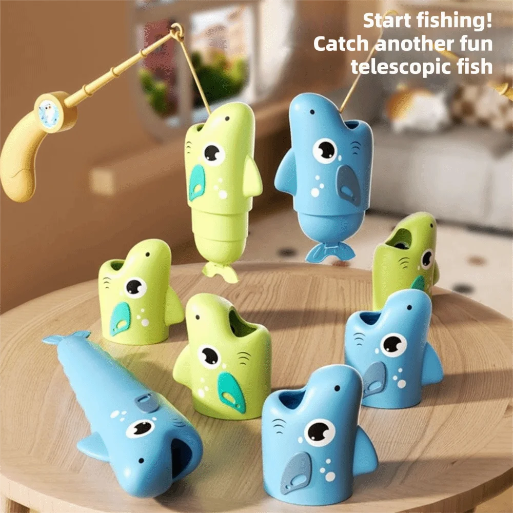 Funny Plastic Fishing Game Retractable Board Game Style Interactive Games Board Game Set Educational Toys