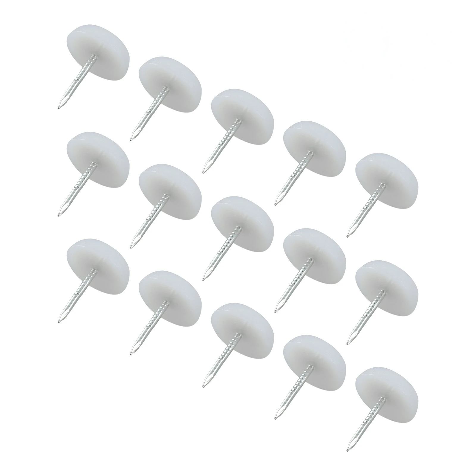100Pc 14Mm Đồ Chân Nhựa Dán Móng Tay Ghế Bàn Chân Bảo Vệ Miếng Lót Trắng Chống Trơn Trượt Đồ Nội Thất Thảm Lau Chân chân Ghế Da