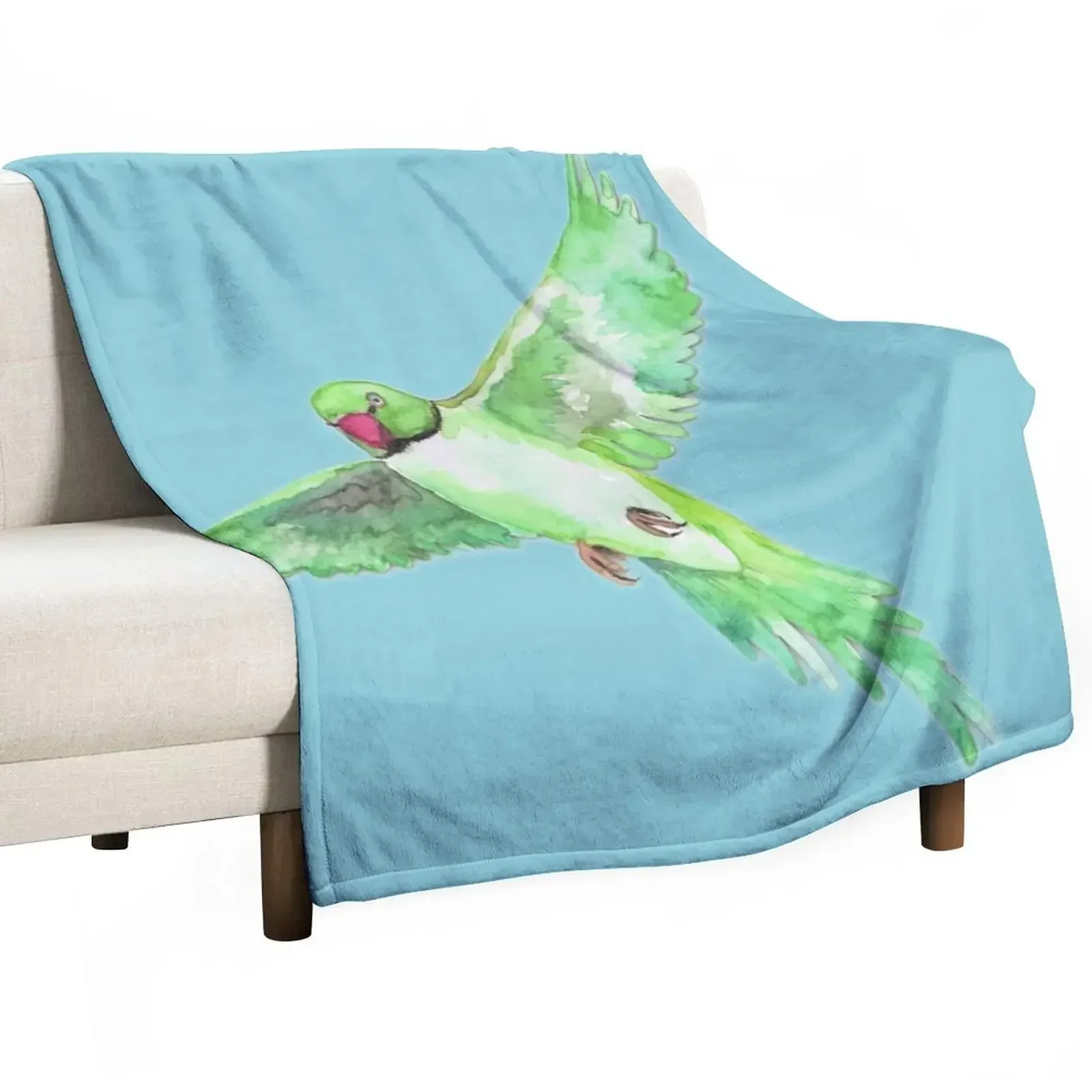 

Indian Ringneck Parakeet Throw Blanket Comforter Luxury Thicken Blankets