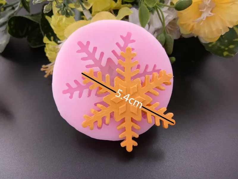 3 pz/set Di Natale Fiocco di Neve Stampo In Silicone Fiore di Neve Del Cioccolato Fondente Gumpaste Sugarcraft Della Muffa Della Torta Che Decora Gli Attrezzi H521