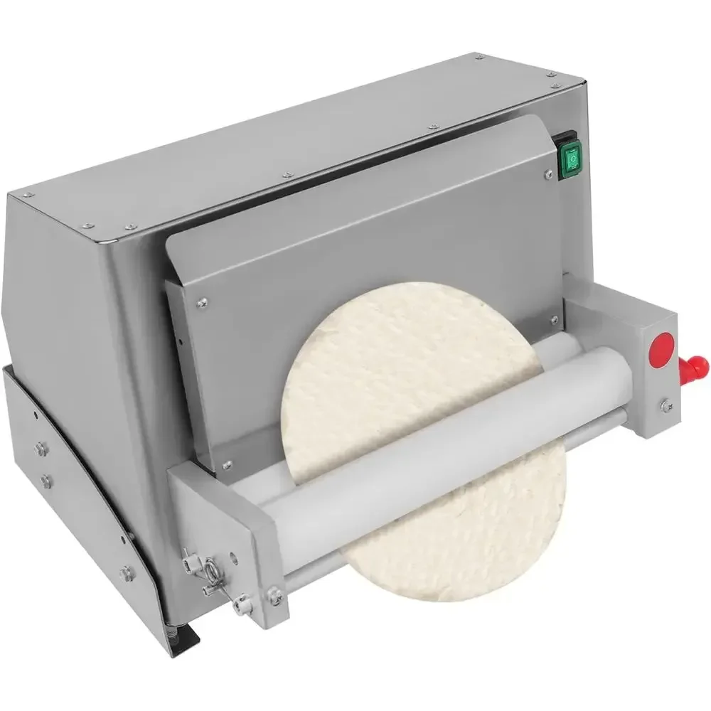 

Pizza Dough Roller Sheeter, 3-12" Automatic Commercial Dough Roller Sheeter, Adjustable Thickn0.04-0.22In or Noodle Pizza Bread