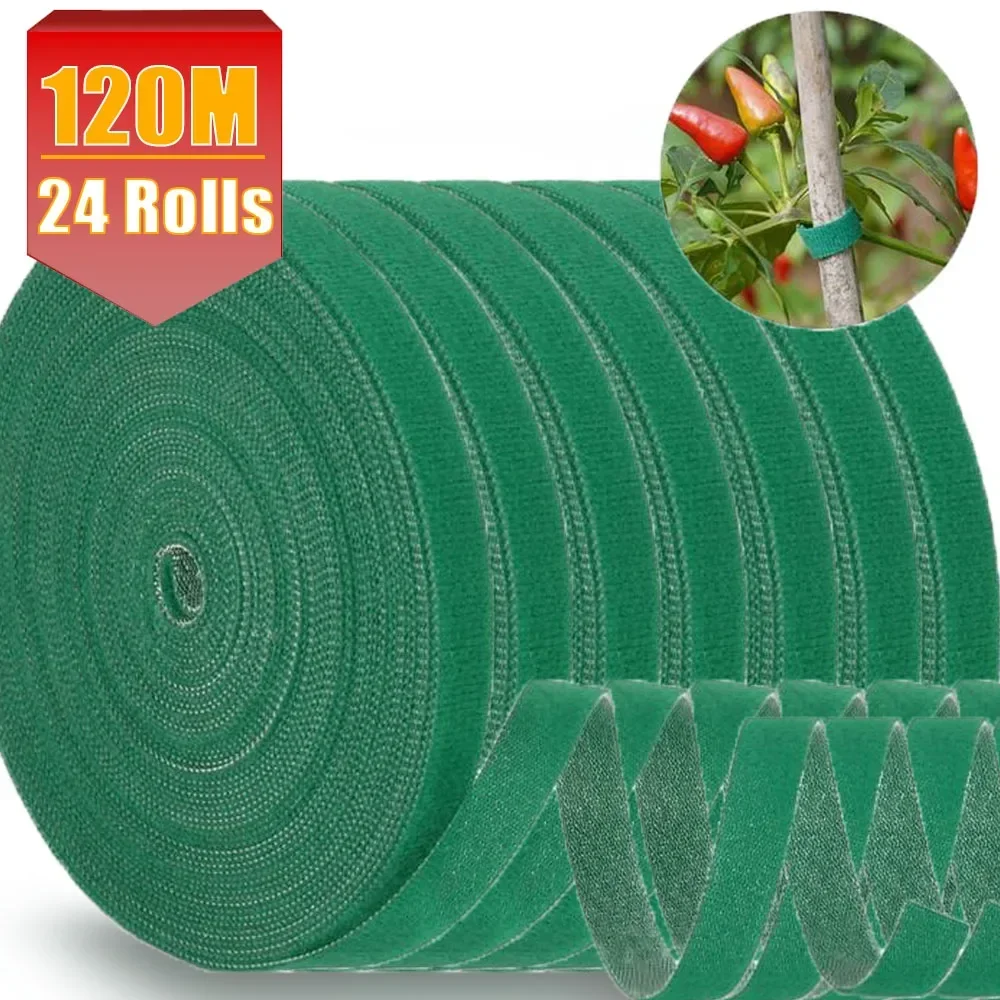 Plant Tie Adjustable Self Adhesive Plant Nylon Cable Hook Loop Support Garden Twine Bandage Reusable Fastener Tape Strips Shed