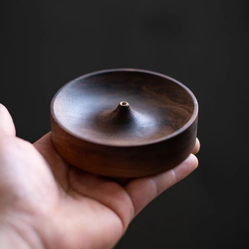 

Incense Burner Holder Black Walnut Solid Wood Incense Stick Multi-Purpose Incense Burner Agarwood Tray Holder Home Decor