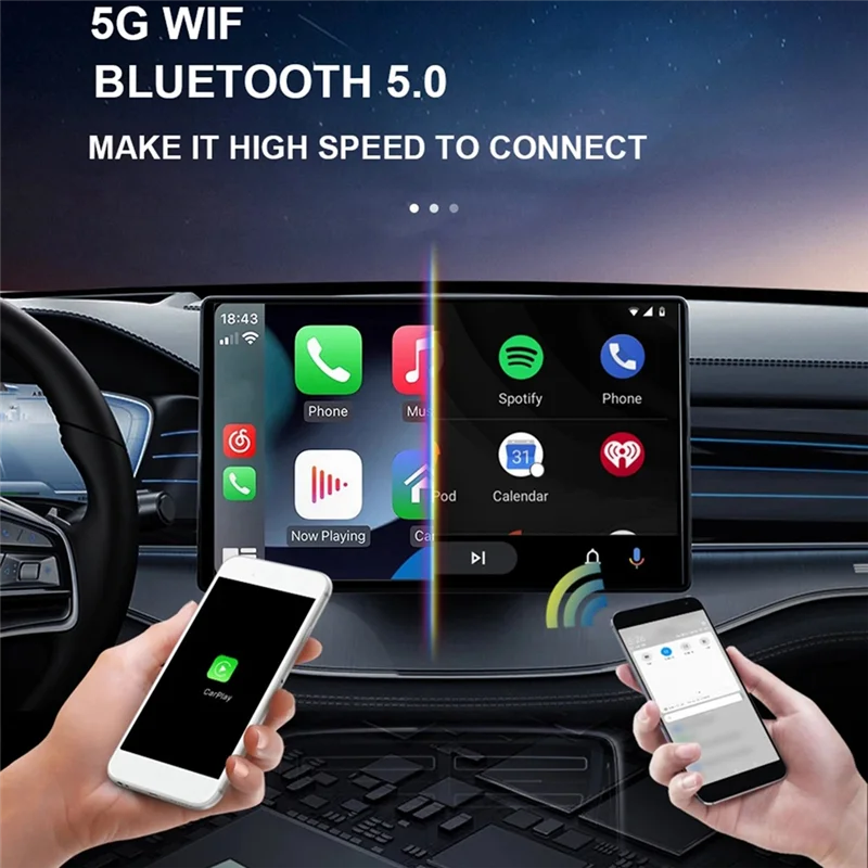 

OB-Android14 Wireless Carplay Carplay Ai Box 4Cores 4GB RAM+64GB ROM Plug Andplay Stable Transmission Car Wireless Adapter
