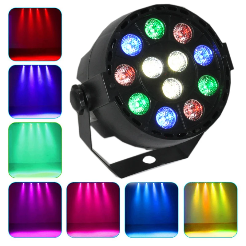 12 RGB LED الاتحاد الأوروبي/الولايات المتحدة التوصيل المرحلة ستروب ضوء 8CH الإضاءة ليزر العارض نادي الحفلات