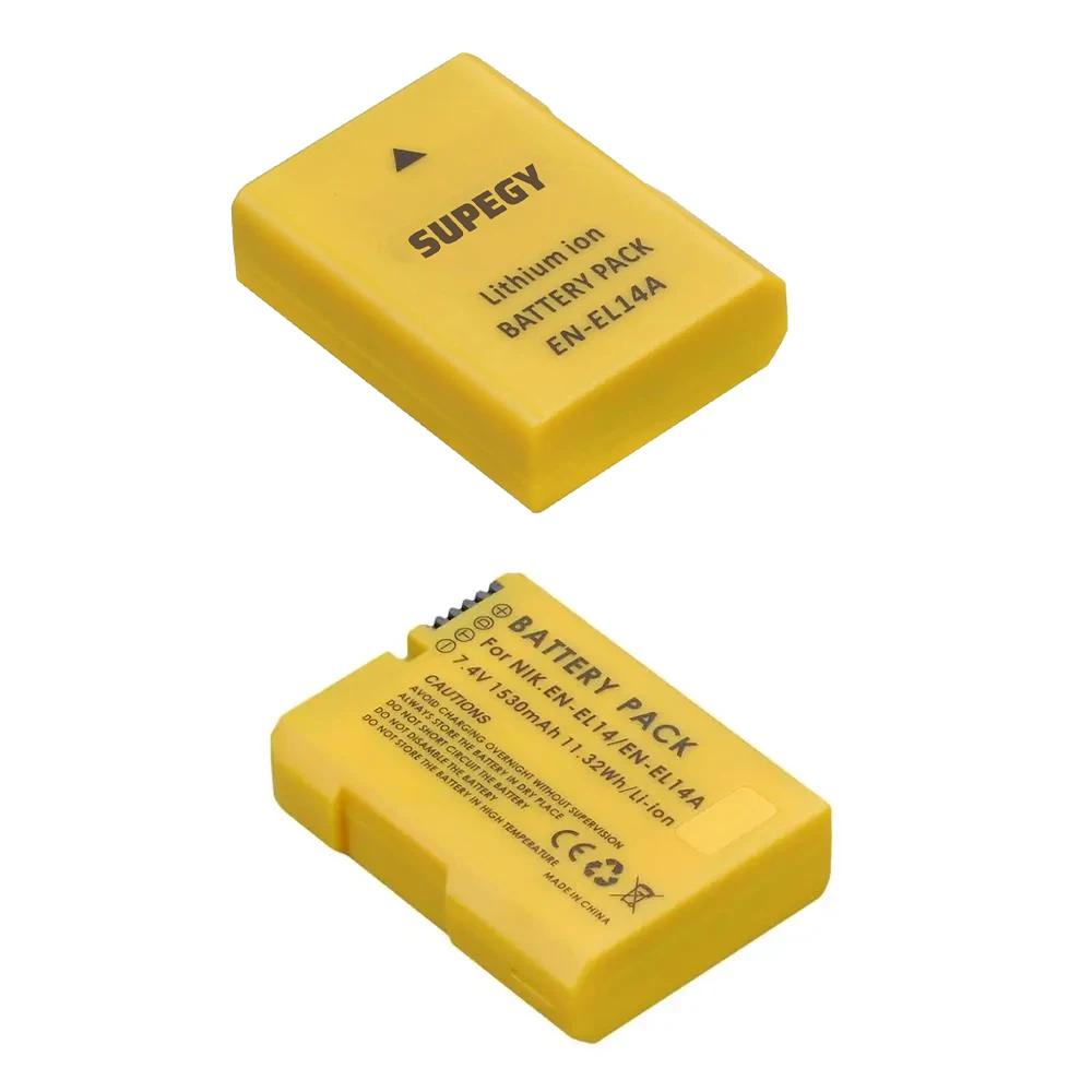1530mAh EN-EL14 EN EL14 EN-EL14a Battery + Charger For Nikon P7800,P7100,D3400,D5500,D5300,D5200,D3200,MH-24