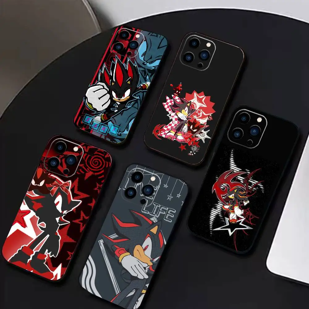 

G-Shadow the Hedgehog Phone Case For iPhone 17 16 15 14 13 12 Max Plus Silicone Black Cover