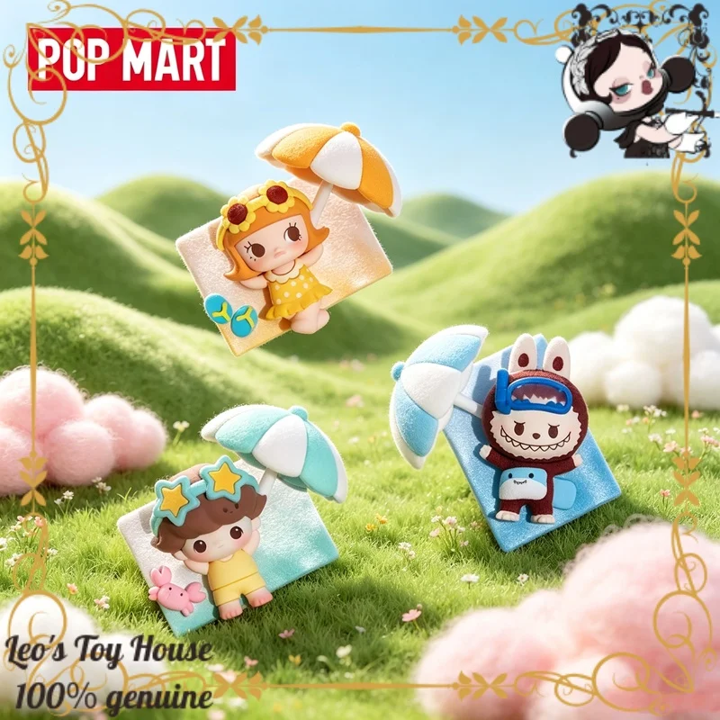 

POPMART POPBEAN Island Vacation Series Fridge Magnet Blind Box Exclusive Themed Collectible Display Ornament Premium Series
