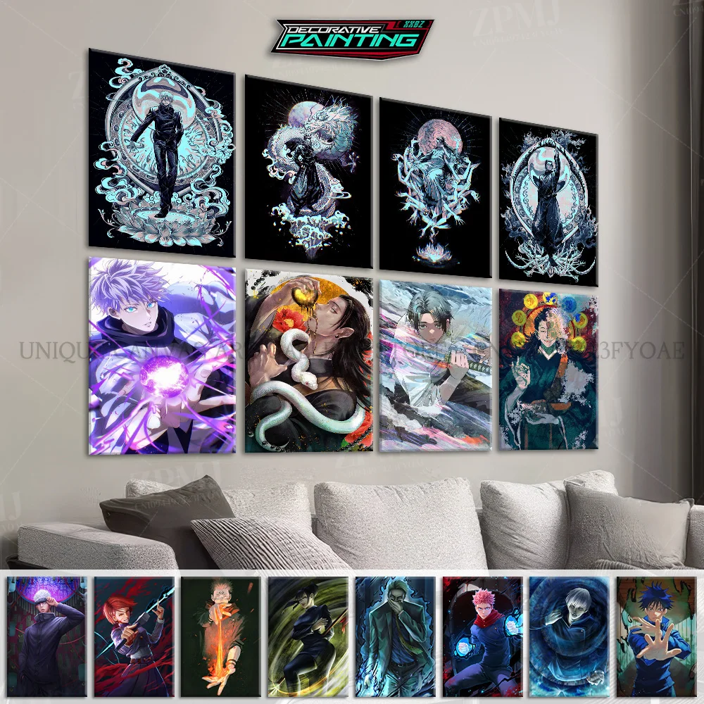 

Jujutsu Kaisen Home Decor Canvas Wall Art Painting Anime Pictures Printing Yuji Itadori Poster For Living Room Artwork No Frame