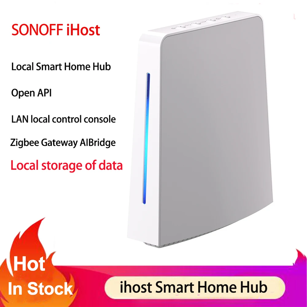 Sonoff iHost-Hub de casa inteligente Zigbee 3,0, puerta de enlace AIBridge, servidor de Host Local y almacenamiento de datos, Wifi, LAN, Control de escena