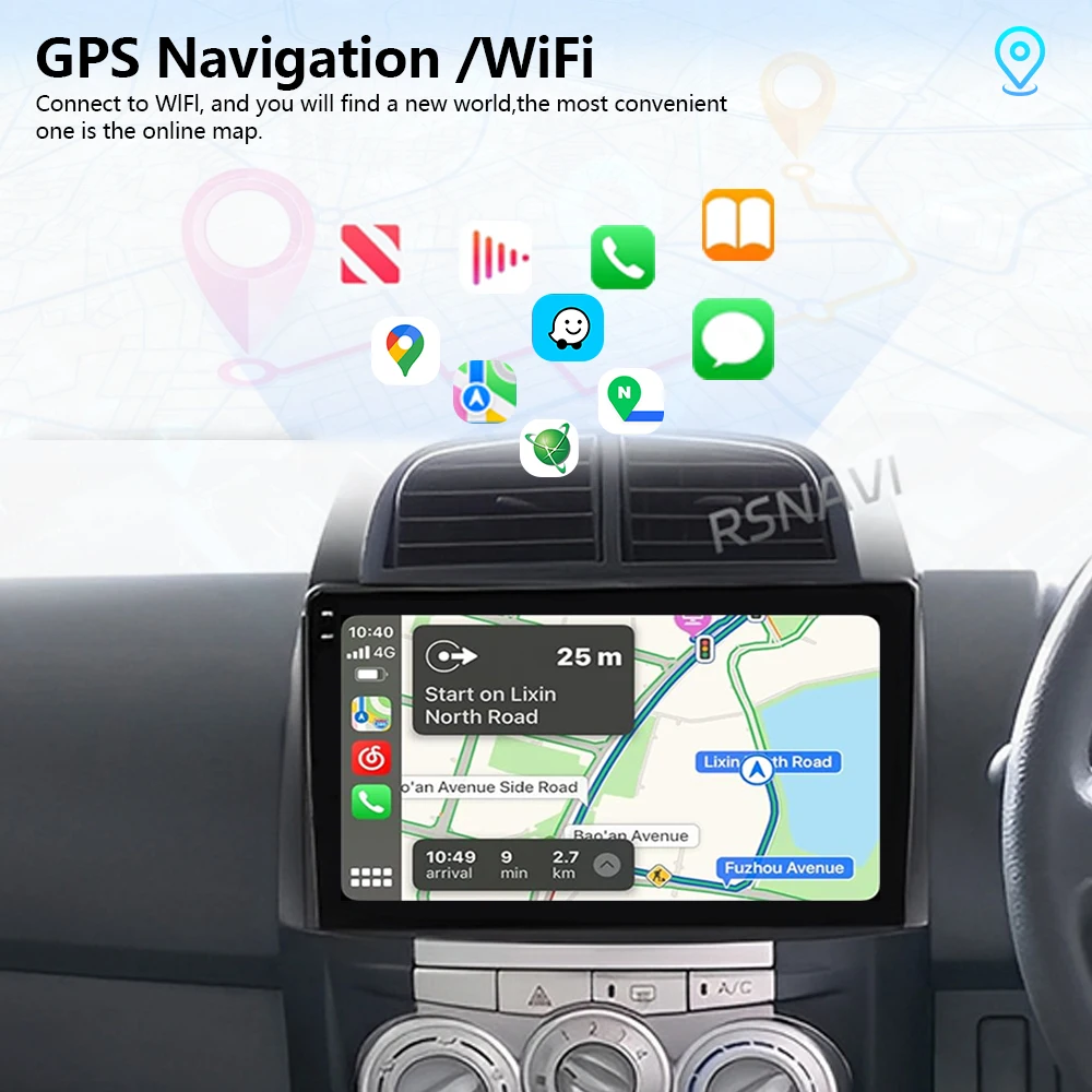 Android 16 For Toyota Passo Daihatsu Boon Sirion Subaru 2005 - 2013 Car Radio Multimedia GPS Player Carplay Auto Wheel Control view 4